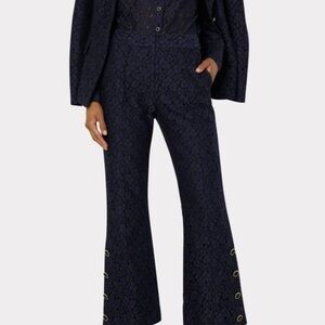 MILLY navy lace pants